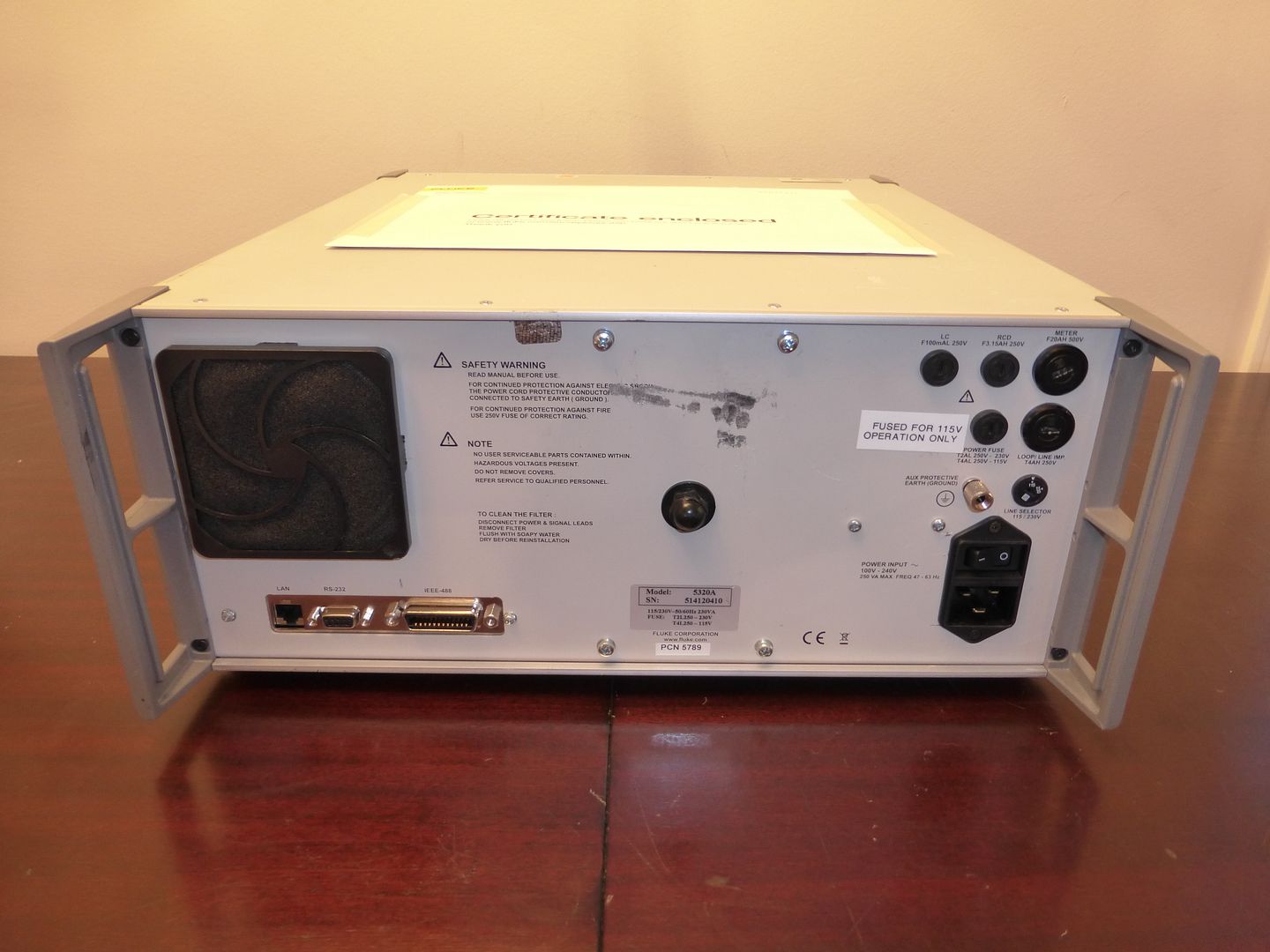 Fluke 5320A Multifunction Electrical Tester Calibrator with MFG